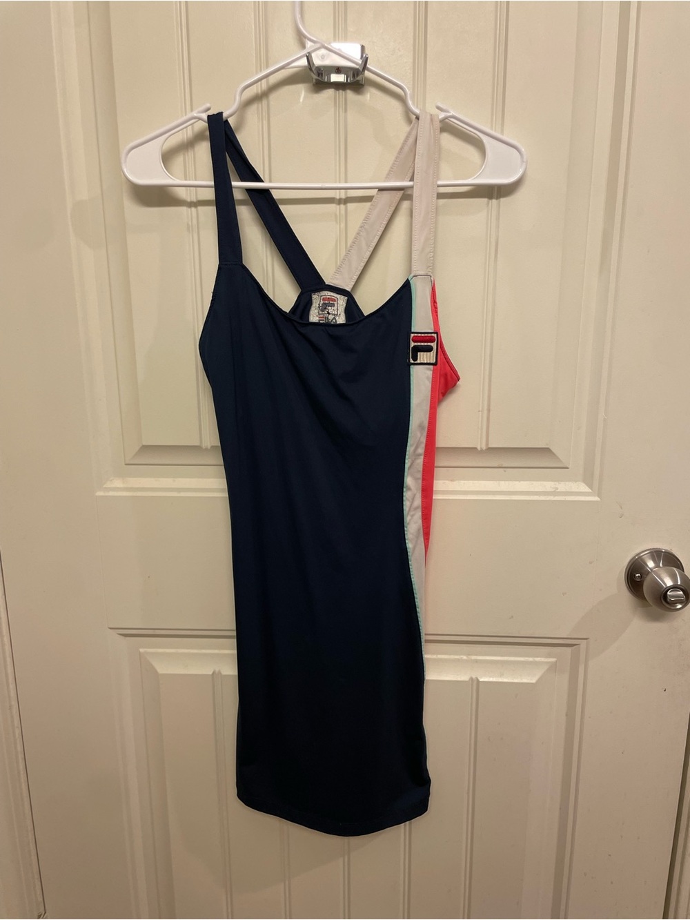 Fila Navy Dress with Pink and White Contrast Straps